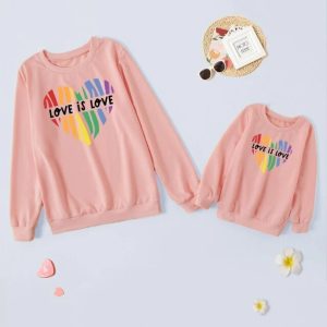 Letter Printed Parent-child Sweater Mother And Daughter Matching Clothes Three Colors - Image 7