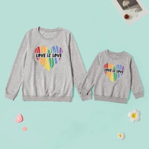 Letter Printed Parent-child Sweater Mother And Daughter Matching Clothes Three Colors - Image 9