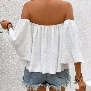 Casual Women's Loose Short Sleeved Blouse - Image 7