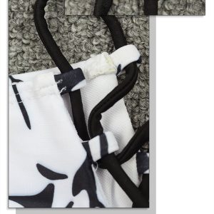 Bikini Ladies Swimwear Split Tie Dye Tied Black And White - Image 5