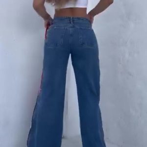 Leopard Print Zip-up Jeans - Image 6