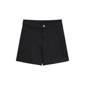 Black Denim Shorts High Waist Slimming Hot Pants - Image 5