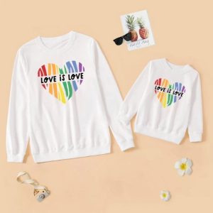 Letter Printed Parent-child Sweater Mother And Daughter Matching Clothes Three Colors - Image 3