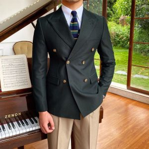 Casual Business All-match Double Breasted Suit Jacket - Image 9