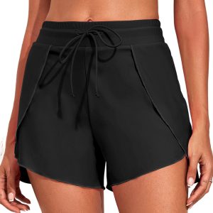 Quick-drying High Waist Women's Swimming Trunks Summer Vacation Style Solid Color - Image 8