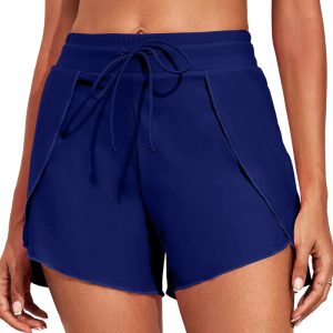 Quick-drying High Waist Women's Swimming Trunks Summer Vacation Style Solid Color - Image 7