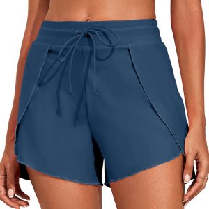 Quick-drying High Waist Women's Swimming Trunks Summer Vacation Style Solid Color - Image 4