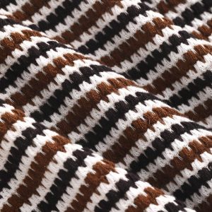 Casual Women's Color-contrast Check Round Neck Short Sleeve - Image 4