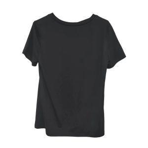 Women's Solid Color Collar Design T-shirt V-neck Casual Top - Image 3
