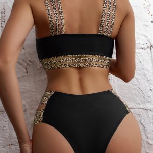 Women's Bikini Leopard Ribbon Swimwear - Image 4