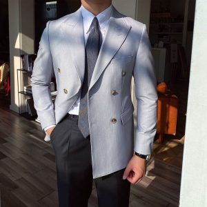 Casual Business All-match Double Breasted Suit Jacket - Image 10