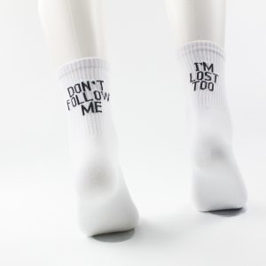 Casual Men And Women English Alphabet Socks In Tube Socks - Image 3