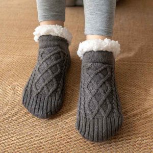Winter Knitted Plush Floor Socks Home Warm Non-slip Carpet Socks Women - Image 6