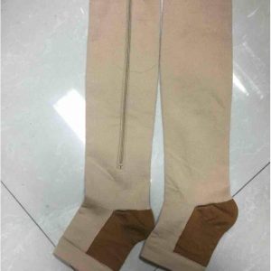 Women Slimming Zippered Compression Socks - Image 1