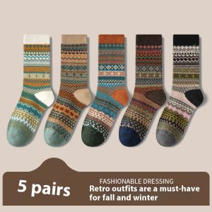 Retro Ethnic Style Socks For Women Deodorant - Image 9