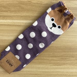Cute cartoon polka dot puppy in tube socks women socks cotton socks - Image 4