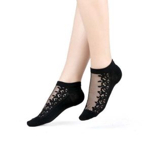 Sexy Lace Mesh Socks Transparent for women Ankle Thin Socks - Image 1