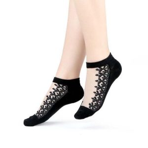 Sexy Lace Mesh Socks Transparent for women Ankle Thin Socks - Image 9