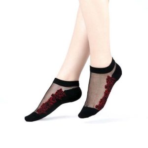 Sexy Lace Mesh Socks Transparent for women Ankle Thin Socks - Image 10