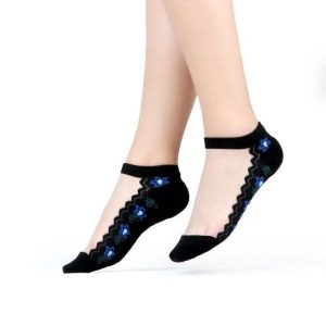 Sexy Lace Mesh Socks Transparent for women Ankle Thin Socks - Image 2