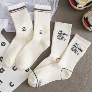 Women s White Socks Cotton Tube Socks - Image 8