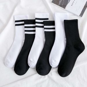 Women s White Socks Cotton Tube Socks - Image 9
