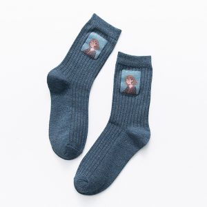 Little Girl Pattern Socks Women - Image 2