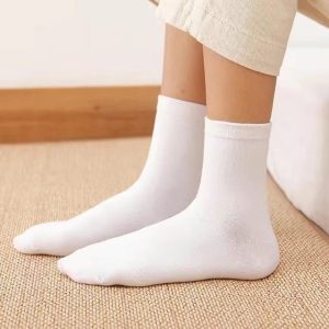 Black And White Gray Boat Socks Tube Socks Men And Women Thick Socks - Image 4