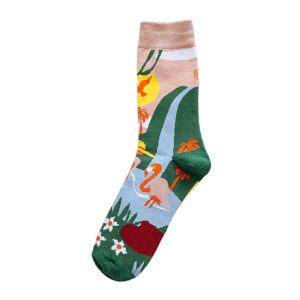Occident Fashion Colorful Print Socks Women - Image 2