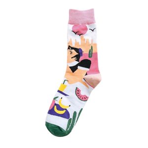 Occident Fashion Colorful Print Socks Women - Image 4