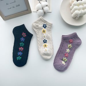 Retro Socks Shallow Mouth Flower Socks Women - Image 4