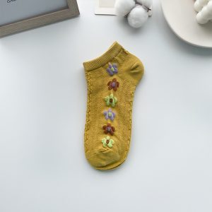 Retro Socks Shallow Mouth Flower Socks Women - Image 5