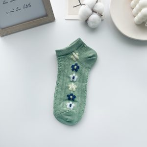 Retro Socks Shallow Mouth Flower Socks Women - Image 3