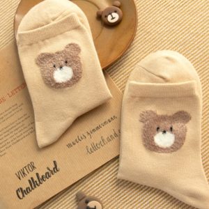 Cute Bear Girls Socks Funny Animal Party Women Socks Cotton Female Socks - Image 5