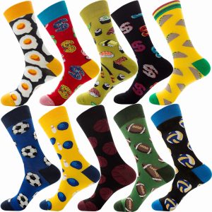 Diamond Shaped Animal Socks For Men, Fruit Cotton Socks - Image 5