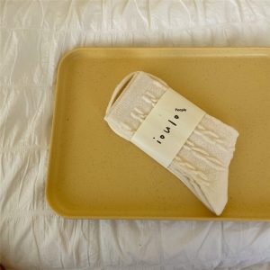 Wool Socks Hemp Pattern Bunching Socks Women - Image 7