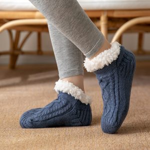 Winter Knitted Plush Floor Socks Home Warm Non-slip Carpet Socks Women - Image 7