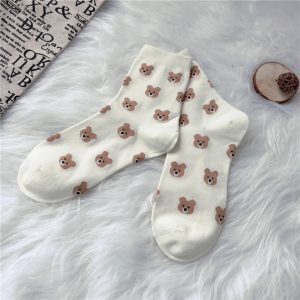 Cute Cartoon Bear Socks For Women Ins - Image 7