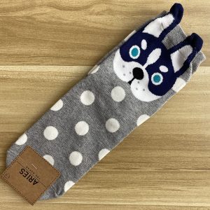 Cute cartoon polka dot puppy in tube socks women socks cotton socks - Image 6