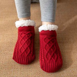 Winter Knitted Plush Floor Socks Home Warm Non-slip Carpet Socks Women - Image 10