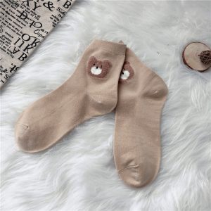 Cute Cartoon Bear Socks For Women Ins - Image 10