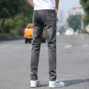 Spring And Summer Denim Trousers Men's Slim Straight Stretch - Image 6