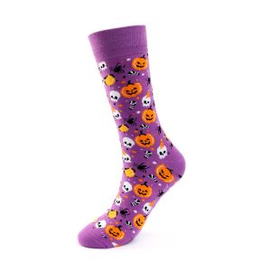 Personalized Cotton Socks Men And Women Halloween Pumpkin Skull Cartoon Tube Socks Trendy Long Athletic Socks - Image 10