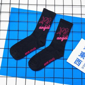 Angel Mid Tube Simplified Letters For Men And Women Sports Casual Trend Socks - Image 6