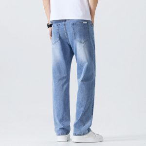 Washed Cleanfit Men's Light Blue Jeans - Image 3