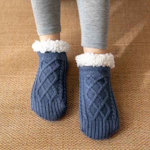 Winter Knitted Plush Floor Socks Home Warm Non-slip Carpet Socks Women - Image 3