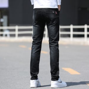 Spring And Summer Denim Trousers Men's Slim Straight Stretch - Image 4