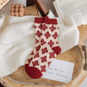 Printing Keep Warm Winter Women Socks - Image 8