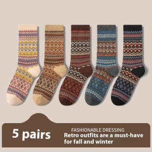 Retro Ethnic Style Socks For Women Deodorant - Image 4