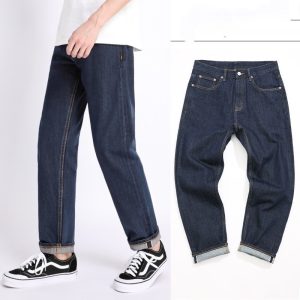Autumn Dark Blue Loose Trendy Casual Jeans - Image 5